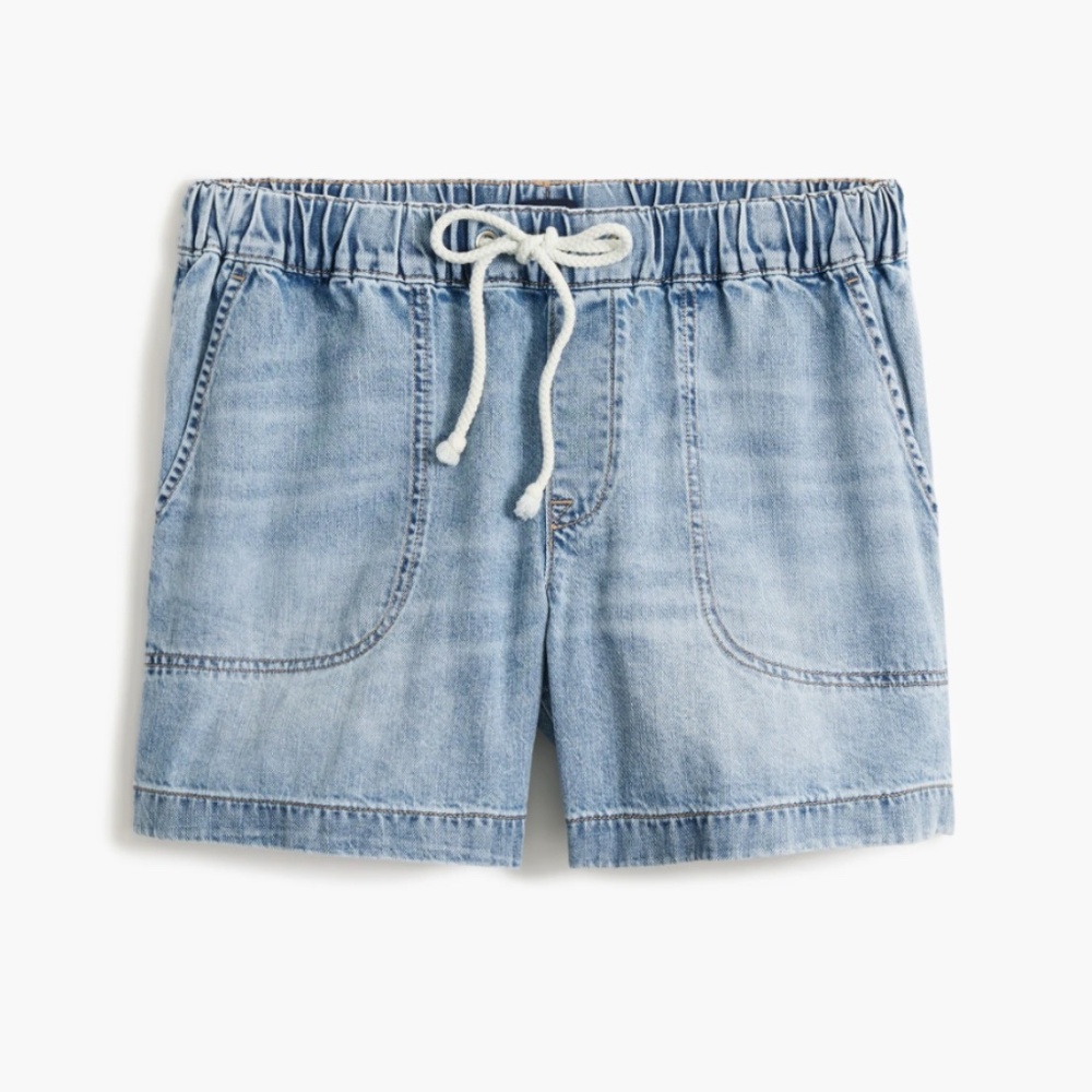 NWT J Crew Factory Relaxed Denim Drawstring Shorts
